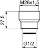 Bild på MA300991 Ö.NIPPEL M26-R15 IN